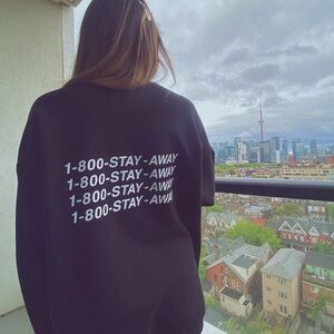 Quarantine 1-800-STAYAWAY sweatshirt XXL gently used condition